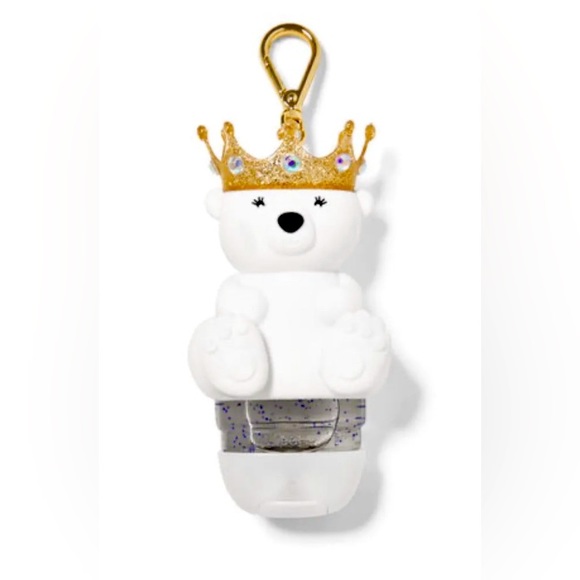 👑 Royal Polar Bear with Gold Crown PocketBac Holder - Bath and Body Works - Picture 1 of 1